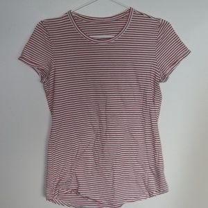 Gap White & Red Micro Stripe Tee
